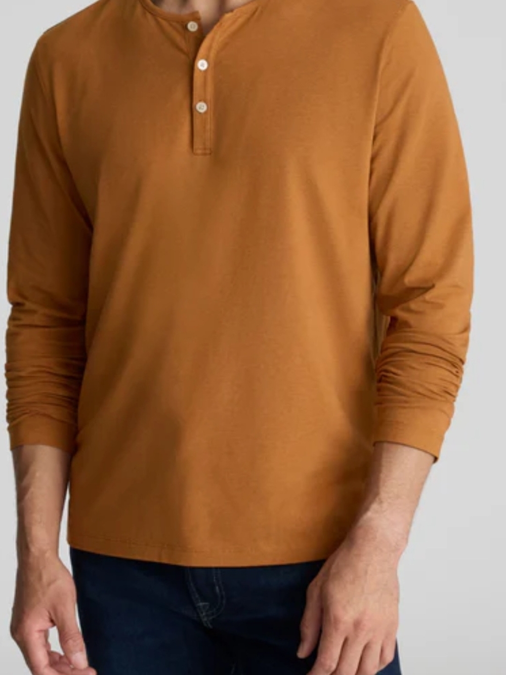 J. Crew Men's Long-Sleeve Henley - Caramel